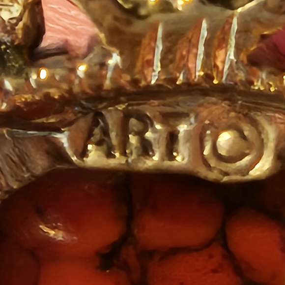 Vintage red turquoise earrings signed by ART - Picture 4 of 5